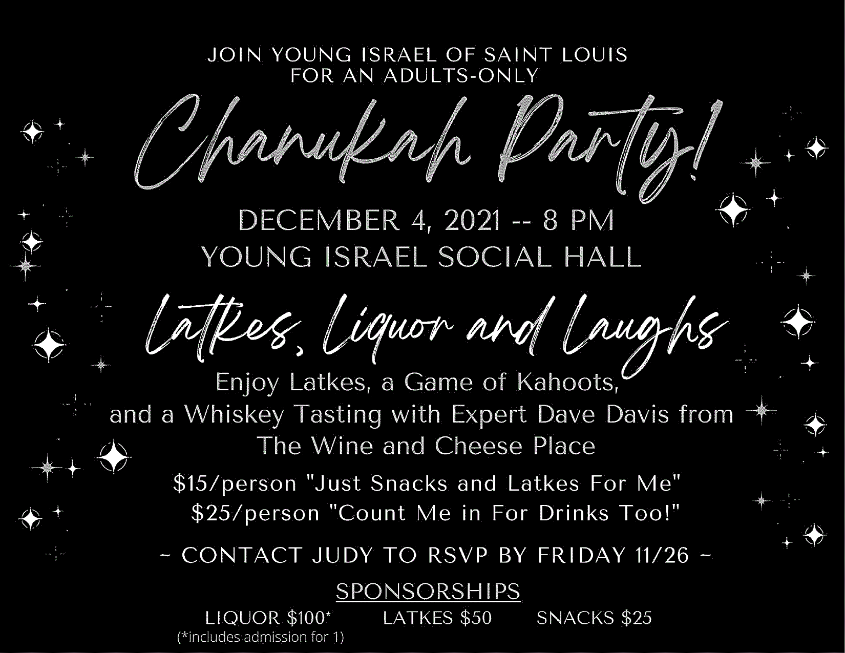 Young Israel Adult Chanukah Party