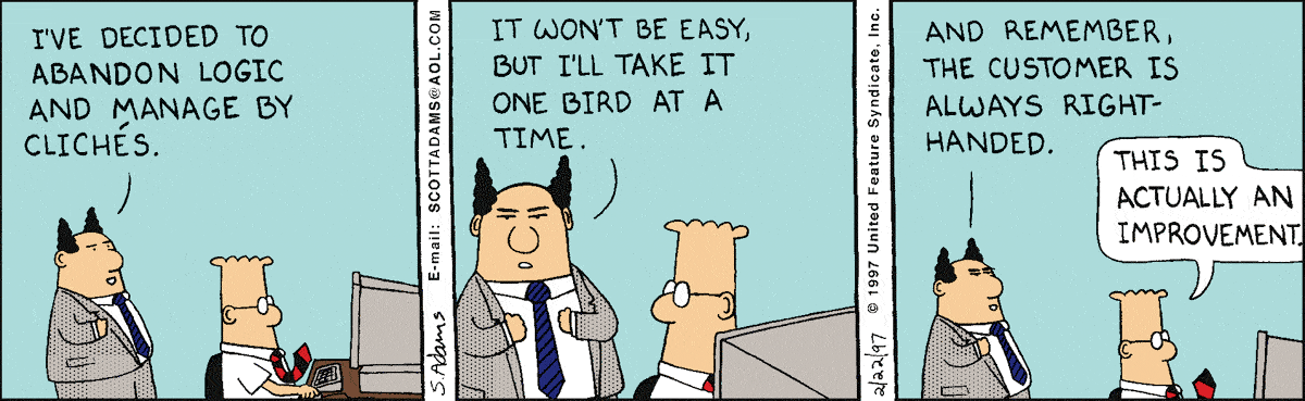 Dilbert's Boss Abandons Logic