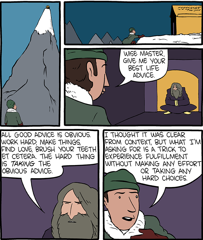 The fool seeks wisdom on distant mountaintops